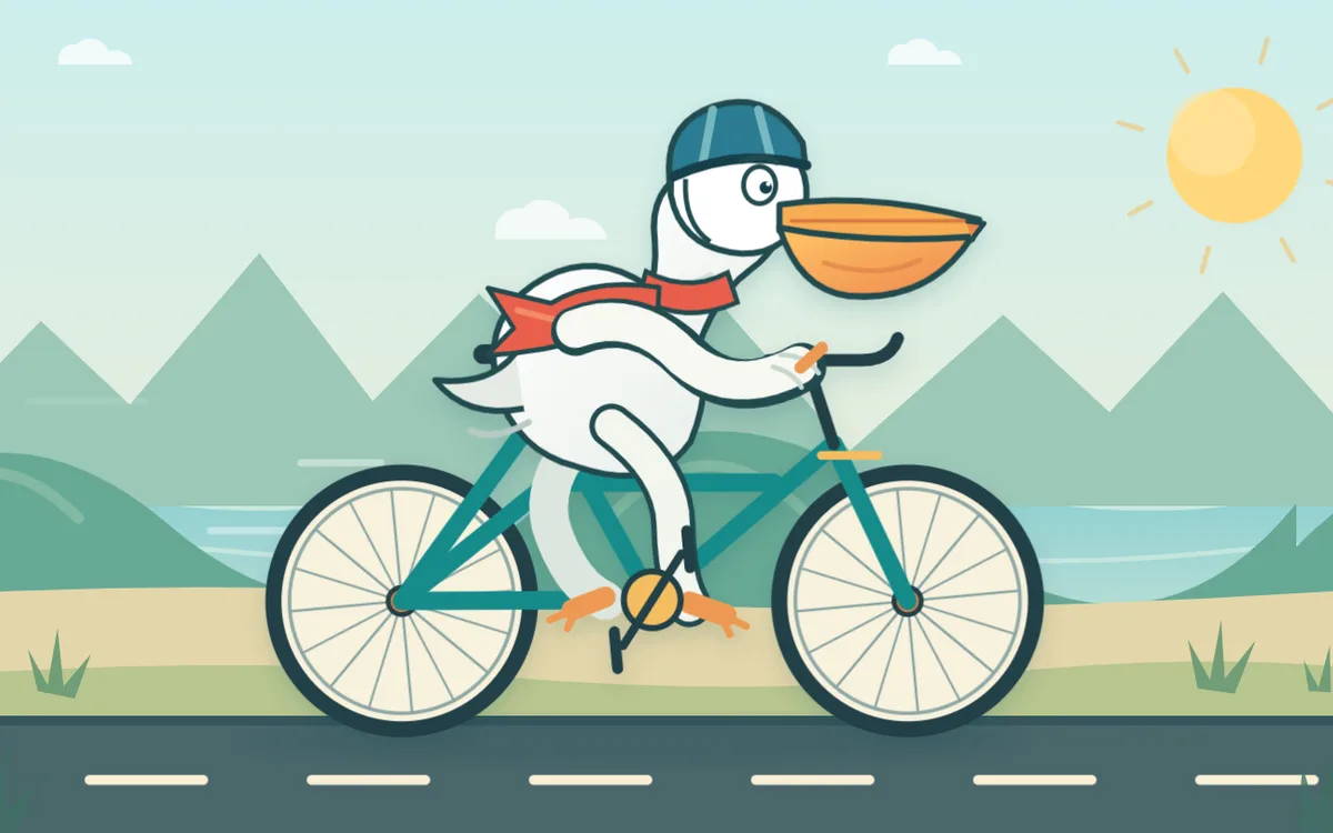 Kimi K3.1 Pro — still frame from its animated pelican-on-a-bicycle run